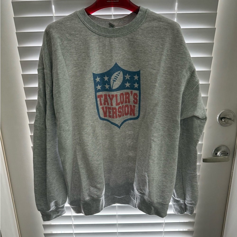 Gildan Gray Crewneck Sweater with Taylor's Version Graphic